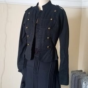 Black cotton Military Steampunk jacket